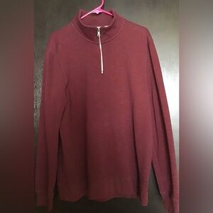 Men's Half-Zip Sweater in Heathered Burgundy